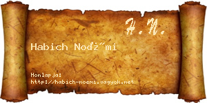 Habich Noémi névjegykártya
